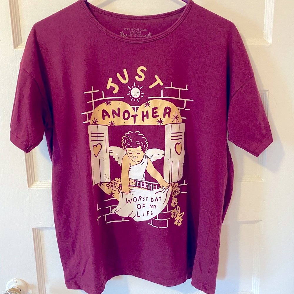 Stay Home Club Loose Tee Sz 1